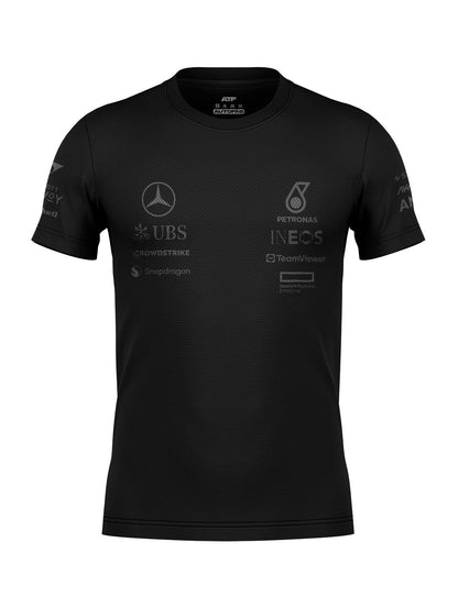 Camiseta DryFit  Mercedes 2024 All Black Lewis Hamilton