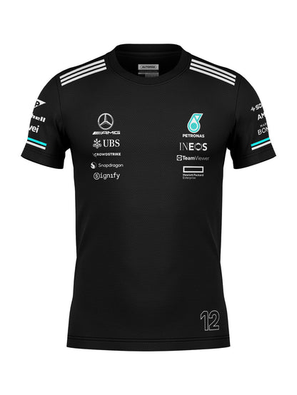 Camiseta Dryfit Mercedes Kimi Antonelli Preto 2025