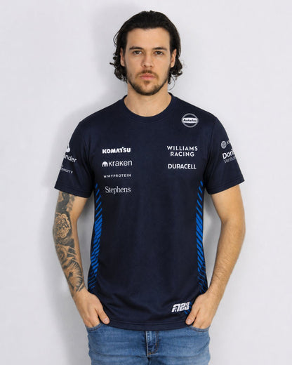 Camiseta Dryfit Williams Equipe Azul Marinho 2025