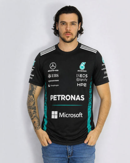Camiseta Mercedes F1 2026 Preta Algodão