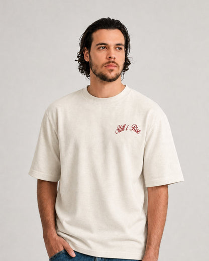 Camiseta Oversized Lewis Hamilton Still I Rise Off White 2025