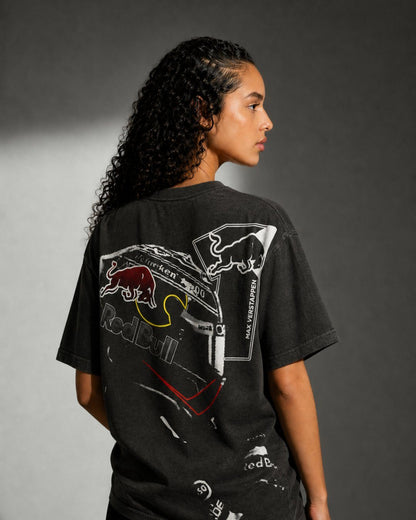 Camiseta Oversized Verstappen Coleção Silhouette Pilots - Preta
