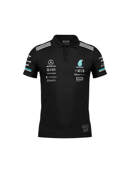 Camiseta Polo Mercedes Kimi Antonelli Preto 2025
