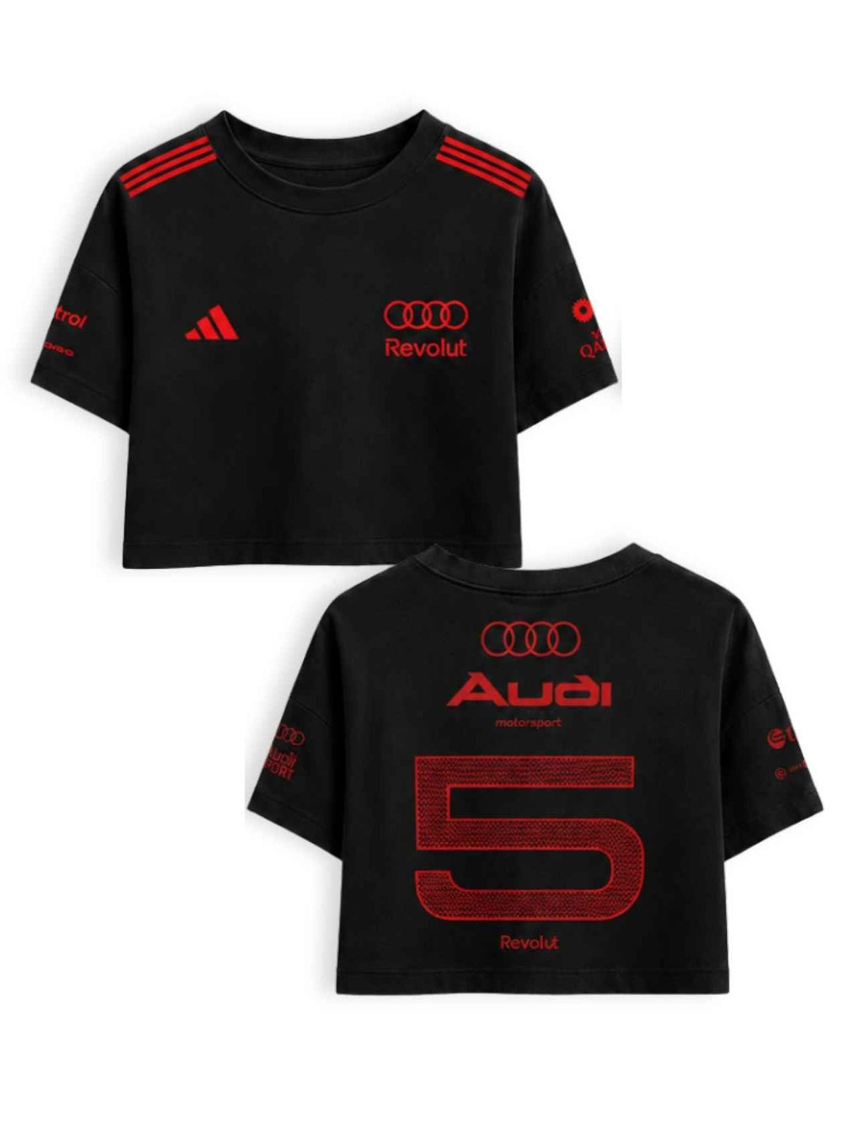 Cropped F1 Audi Gabriel Bortoleto Red & Black 2026 Preto