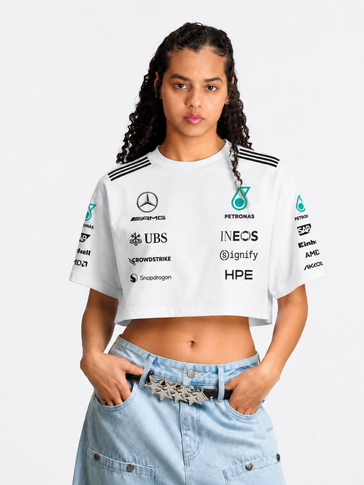 Cropped F1 Mercedes AMG Petronas 2026 Branco