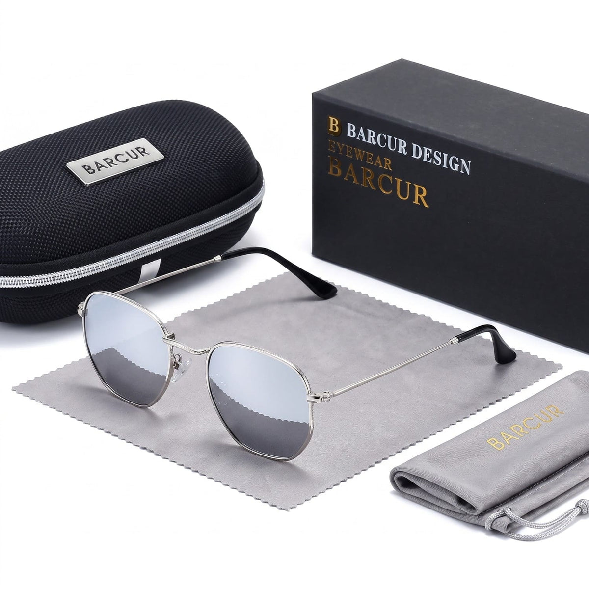 Retro Hexagonal Sunglasses with Aluminum Frame · Signed by Ambreux