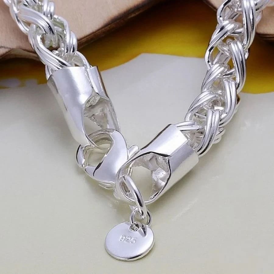 925 Silver Modern England Bracelet with 6mm Zirconia