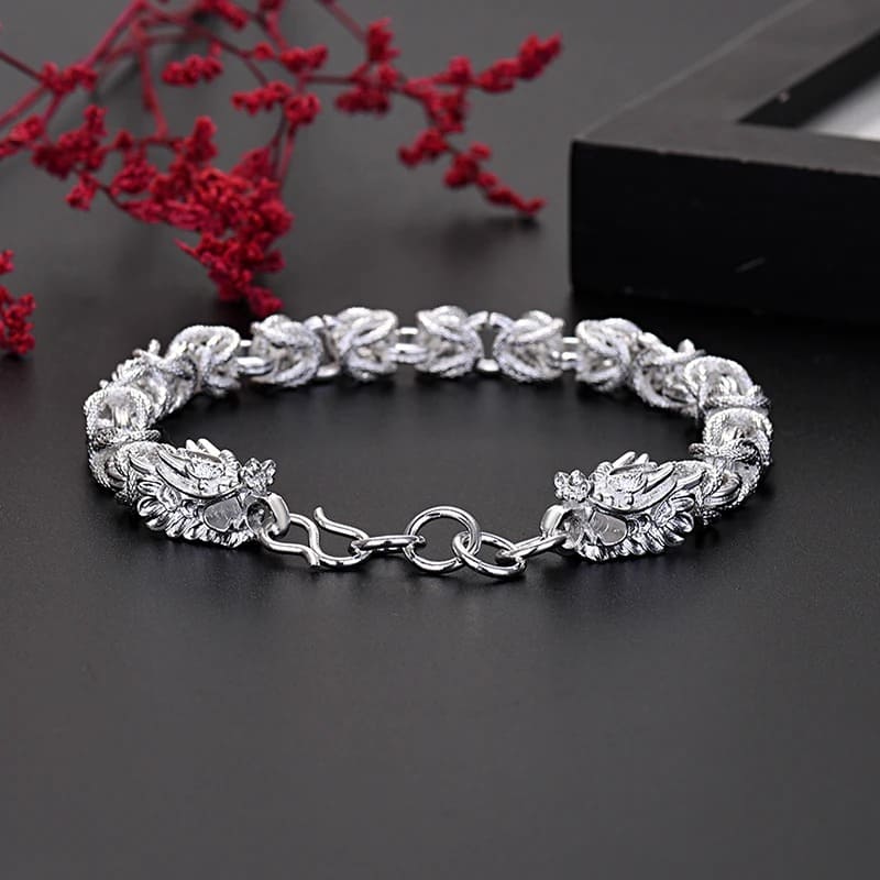 925 Silver Norway Bracelet - 20g with Zircon