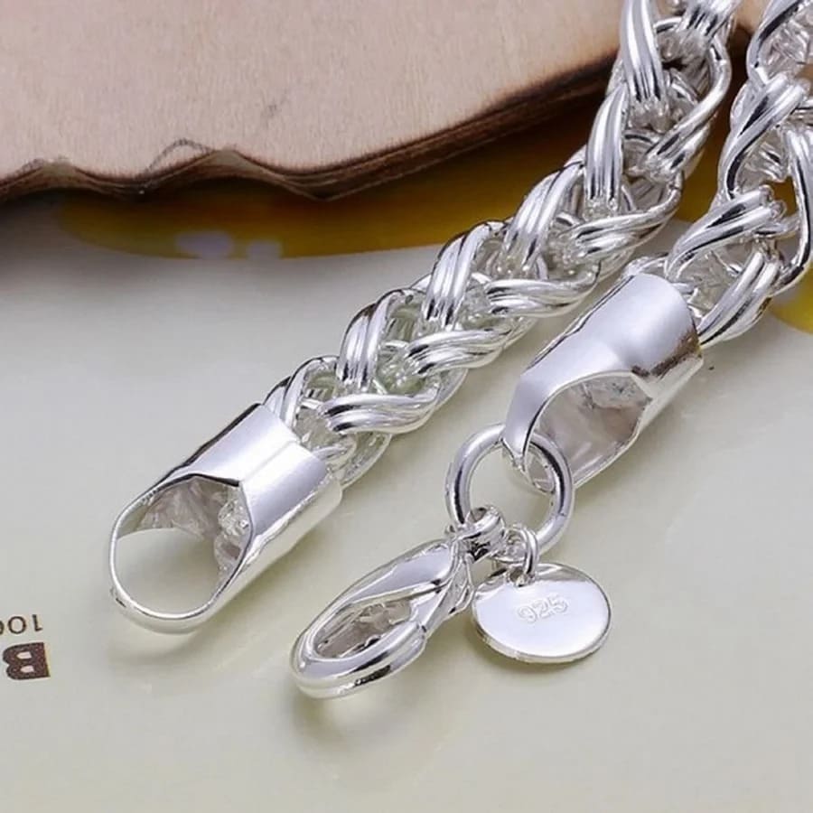 925 Silver Modern England Bracelet with 6mm Zirconia