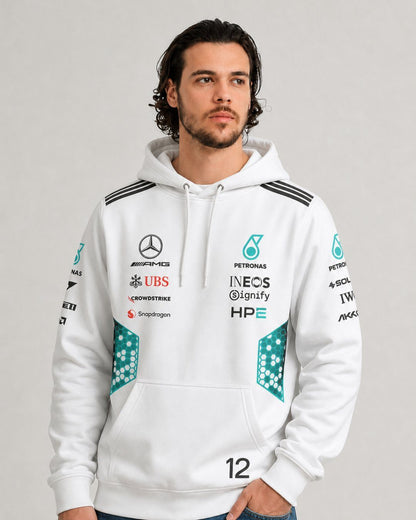 Moletom Canguru Kimi Antonelli Mercedes AMG 2026 Branco