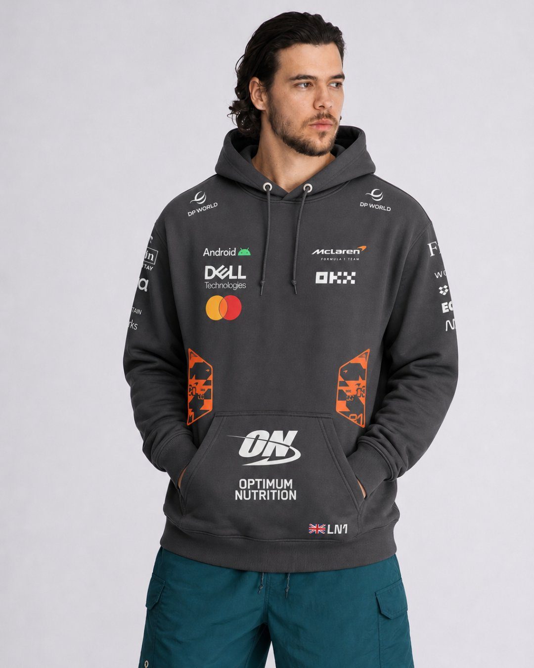 Moletom Canguru Lando Norris McLaren F1 2026 Preto