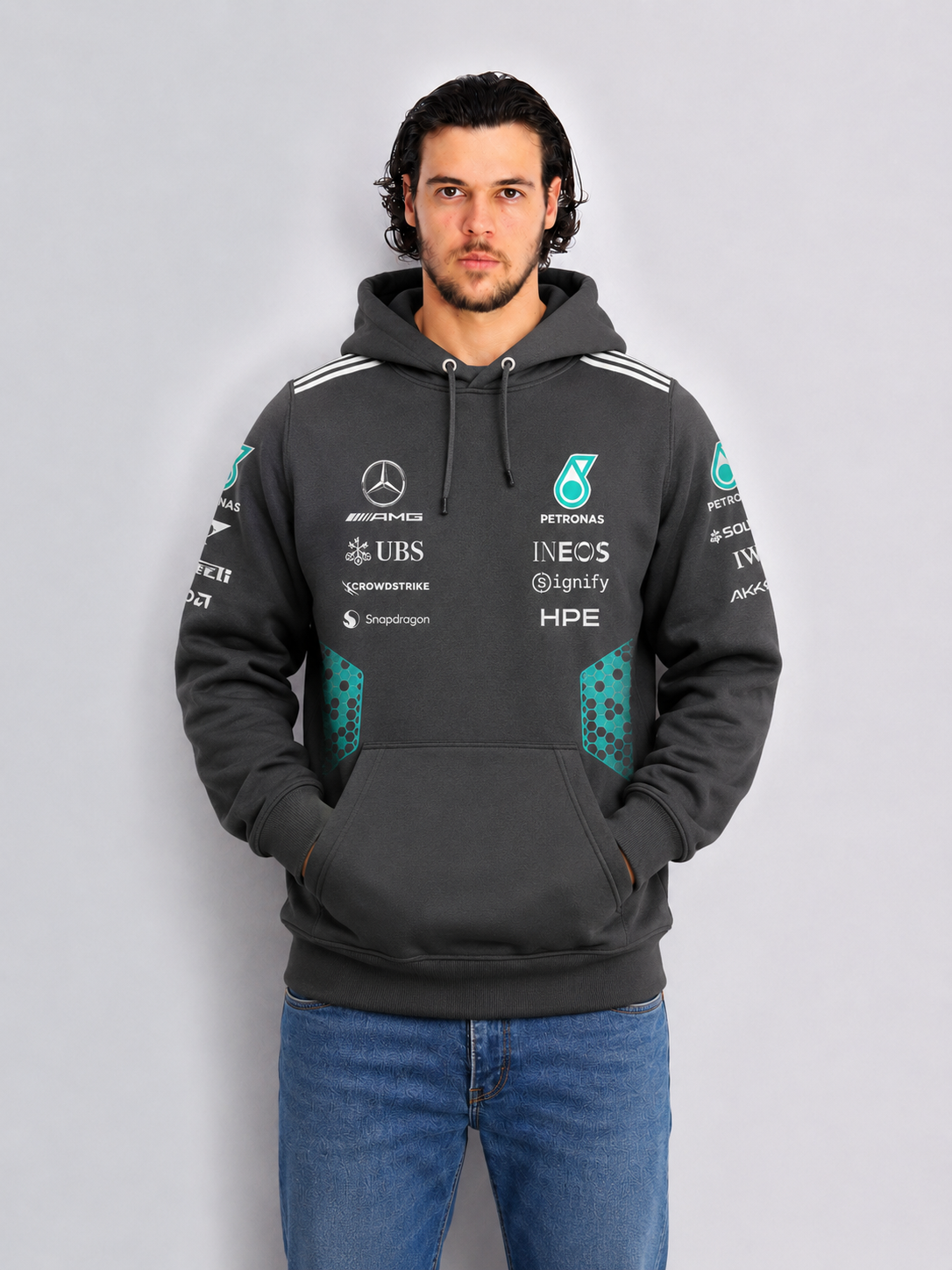 Moletom Canguru Mercedes AMG 2026 Preto