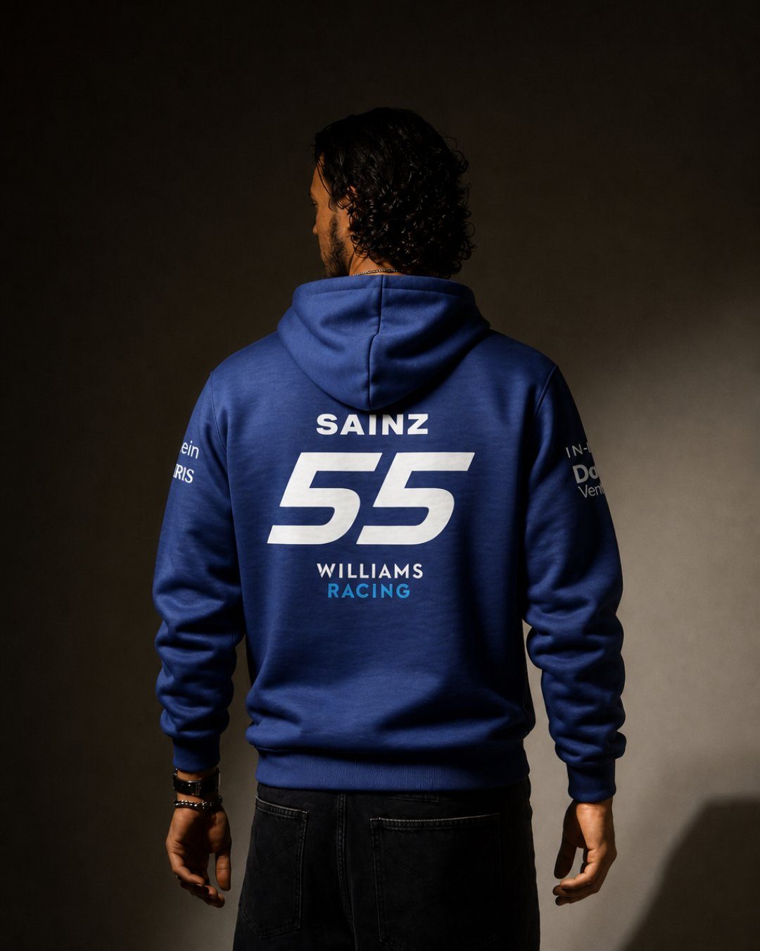 Moletom Canguru Williams Azul Marinho Carlos Sainz