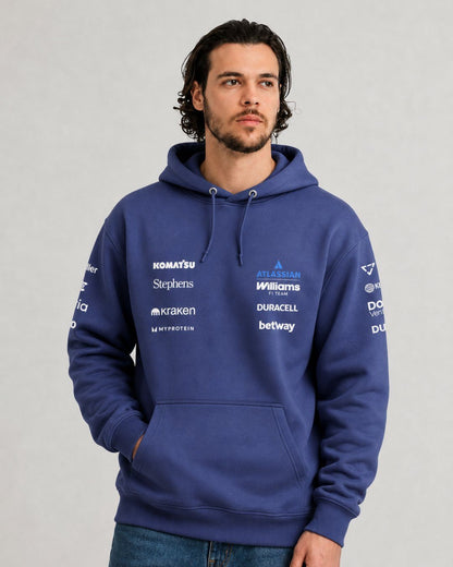Moletom Canguru Williams F1 2026 Azul Marinho