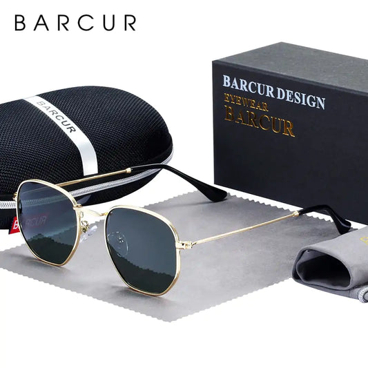 Barcur Hexagonale Retro Zonnebril