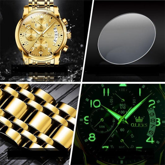 Montre OLEVS en or fin - Acier inoxydable (Édition limitée)