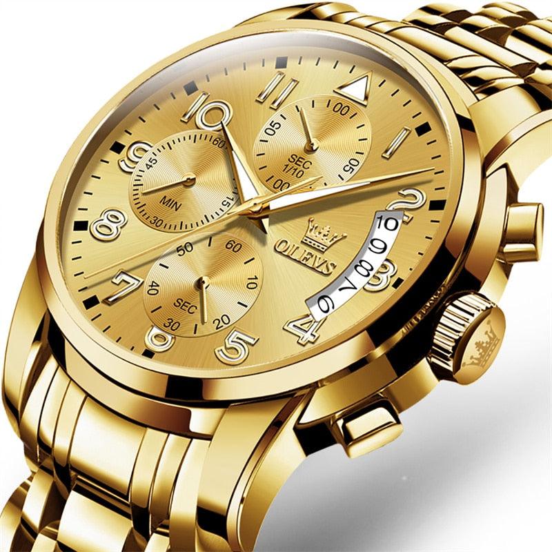 OLEVS fine gold watch - Stainless steel (Limited edition)